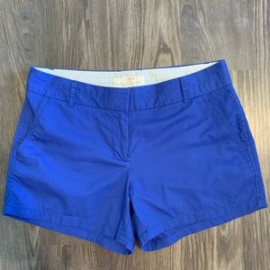 J. Crew Factory Sz 6, 3.5" inseam, 100% Cotton Cobalt Blue Chino Shorts